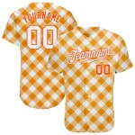Τρισδιάστατη προσαρμοσμένη πορτοκαλί μπέιζμπολ λευκή λευκή-πορτοκαλί καρό φανέλα με αυθεντικό σχέδιο μοτίβου Τρισδιάστατη προσαρμοσμένη πορτοκαλί μπέιζμπολ λευκή λευκή-πορτοκαλί καρό φανέλα με αυθεντικό σχέδιο μοτίβου