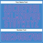 Μπλε φανέλα μπέιζμπολ με αυθεντική πούδρα, μπλε-ροζ Μπλε φανέλα μπέιζμπολ με αυθεντική πούδρα, μπλε-ροζ