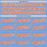 Μπλε Μόδα Split Πορτοκαλί-Λευκό Custom Jersey Αυθεντικό Μπέιζμπολ Light Μπλε Μόδα Split Πορτοκαλί-Λευκό Custom Jersey Αυθεντικό Μπέιζμπολ Light