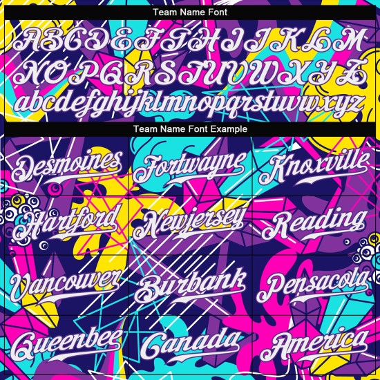 Προσαρμοσμένο τζέρσεϊ λευκό-μωβ αυθεντικό μοτίβο 3D γκράφιτι μπέιζμπολ Προσαρμοσμένο τζέρσεϊ λευκό-μωβ αυθεντικό μοτίβο 3D γκράφιτι μπέιζμπολ