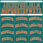 Πορτοκαλί-λευκή φανέλα μπέιζμπολ μόδας Custom Authentic Drift Teal Πορτοκαλί-λευκή φανέλα μπέιζμπολ μόδας Custom Authentic Drift Teal