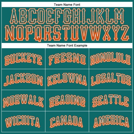 Πορτοκαλί-λευκή φανέλα μπέιζμπολ μόδας Custom Authentic Drift Teal Πορτοκαλί-λευκή φανέλα μπέιζμπολ μόδας Custom Authentic Drift Teal