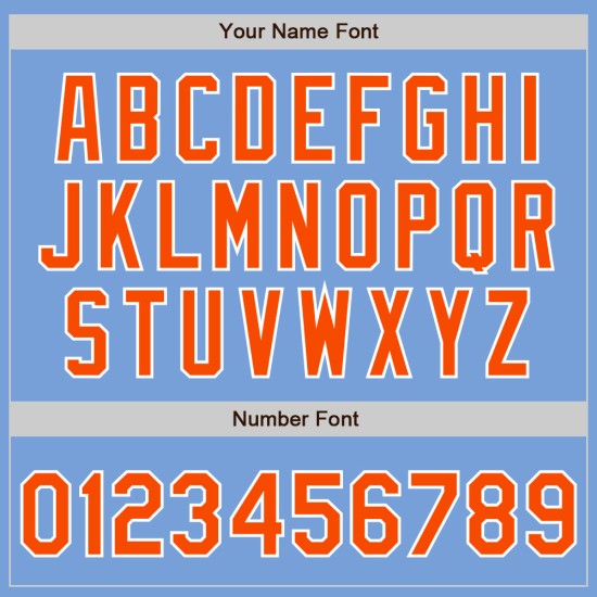 Μπλε Μόδα Split Πορτοκαλί-Λευκό Custom Jersey Αυθεντικό Μπέιζμπολ Light Μπλε Μόδα Split Πορτοκαλί-Λευκό Custom Jersey Αυθεντικό Μπέιζμπολ Light