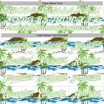 Λευκή φανέλα Beaches με λευκό-νέον σχέδιο και αυθεντικό σχέδιο μπέιζμπολ 3D πράσινου χρώματος Λευκή φανέλα Beaches με λευκό-νέον σχέδιο και αυθεντικό σχέδιο μπέιζμπολ 3D πράσινου χρώματος