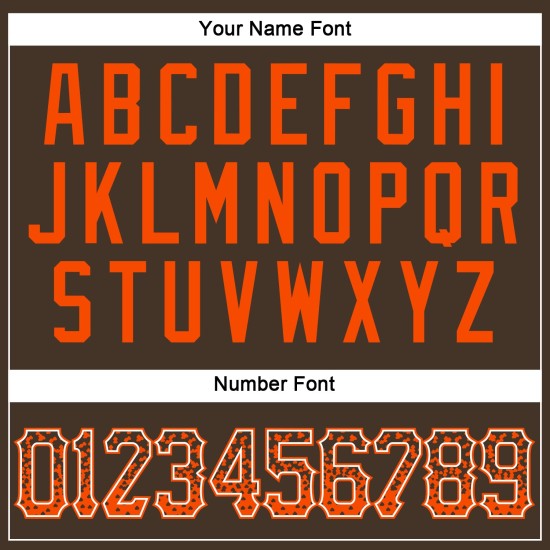 Προσαρμοσμένη πορτοκαλί-λευκή αυθεντική καφέ φανέλα μπέιζμπολ Drift Προσαρμοσμένη πορτοκαλί-λευκή αυθεντική καφέ φανέλα μπέιζμπολ Drift