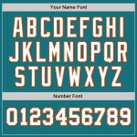 Φανέλα μπέιζμπολ σε λευκό-πορτοκαλί χρώμα, προσαρμοσμένης απόχρωσης, δύο αυθεντικές γαλαζοπράσινες αποχρώσεις Φανέλα μπέιζμπολ σε λευκό-πορτοκαλί χρώμα, προσαρμοσμένης απόχρωσης, δύο αυθεντικές γαλαζοπράσινες αποχρώσεις