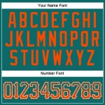 Πορτοκαλί-λευκή φανέλα μπέιζμπολ μόδας Custom Authentic Drift Teal Πορτοκαλί-λευκή φανέλα μπέιζμπολ μόδας Custom Authentic Drift Teal