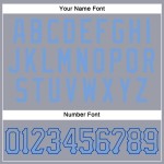 Αυθεντική προσαρμοσμένη γκρι φανέλα μπέιζμπολ ανοιχτόχρωμη μοντέρνα μπλε-ρουά Αυθεντική προσαρμοσμένη γκρι φανέλα μπέιζμπολ ανοιχτόχρωμη μοντέρνα μπλε-ρουά