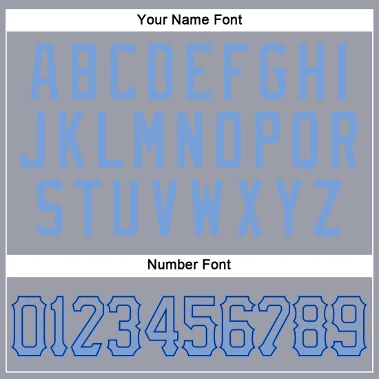 Αυθεντική προσαρμοσμένη γκρι φανέλα μπέιζμπολ ανοιχτόχρωμη μοντέρνα μπλε-ρουά Αυθεντική προσαρμοσμένη γκρι φανέλα μπέιζμπολ ανοιχτόχρωμη μοντέρνα μπλε-ρουά