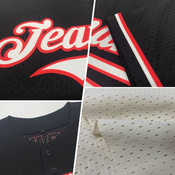 Custom Cream Royal Mesh Authentic Throwback Baseball Jersey - Image 2