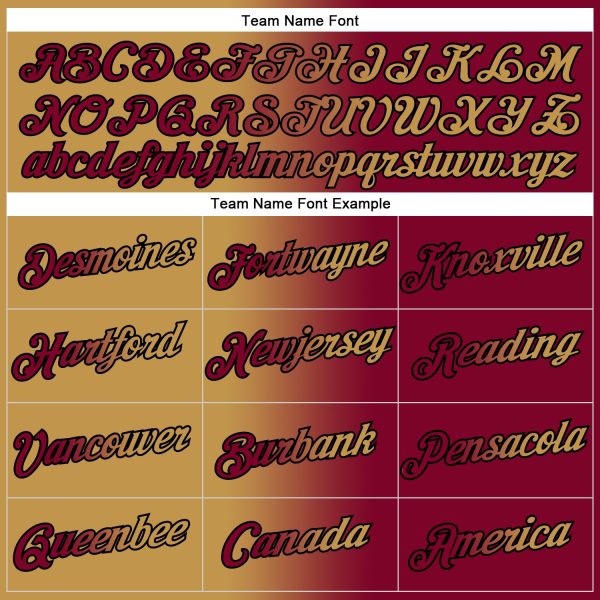 Custom Stitched Maroon Old Gold-Black Gradient Fashion Sports Pullover Sweatshirt Hoodie - Image 3