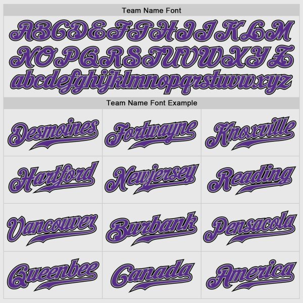 Custom White Purple Pinstripe Purple-Gray Authentic Raglan Sleeves Baseball Jersey - Image 5