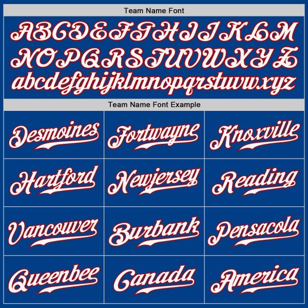 Custom White Royal-Red Authentic Split Fashion Baseball Jersey - Image 5